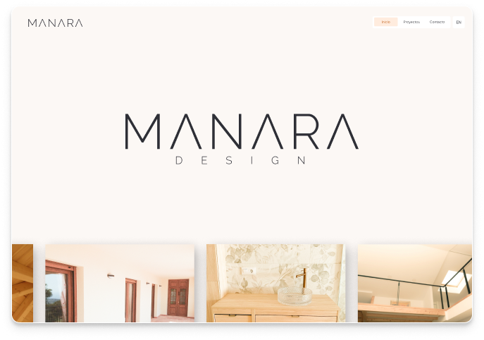 Pàgina web Manara Design home